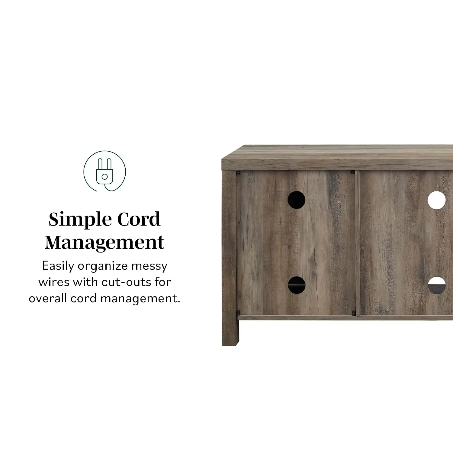 Modern Farmhouse Barn Door TV Stand 65 Inch TV,  Storage Cabinet, 58 Inch Grey Console, Customized