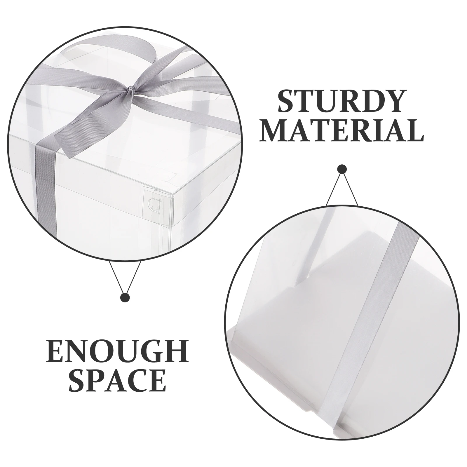 

4 Pcs Cake Box Transparent 8 Inch Food Grade Birthday Packaging Clear Plastic Boxes Bakery Cupcakes Gift Containers