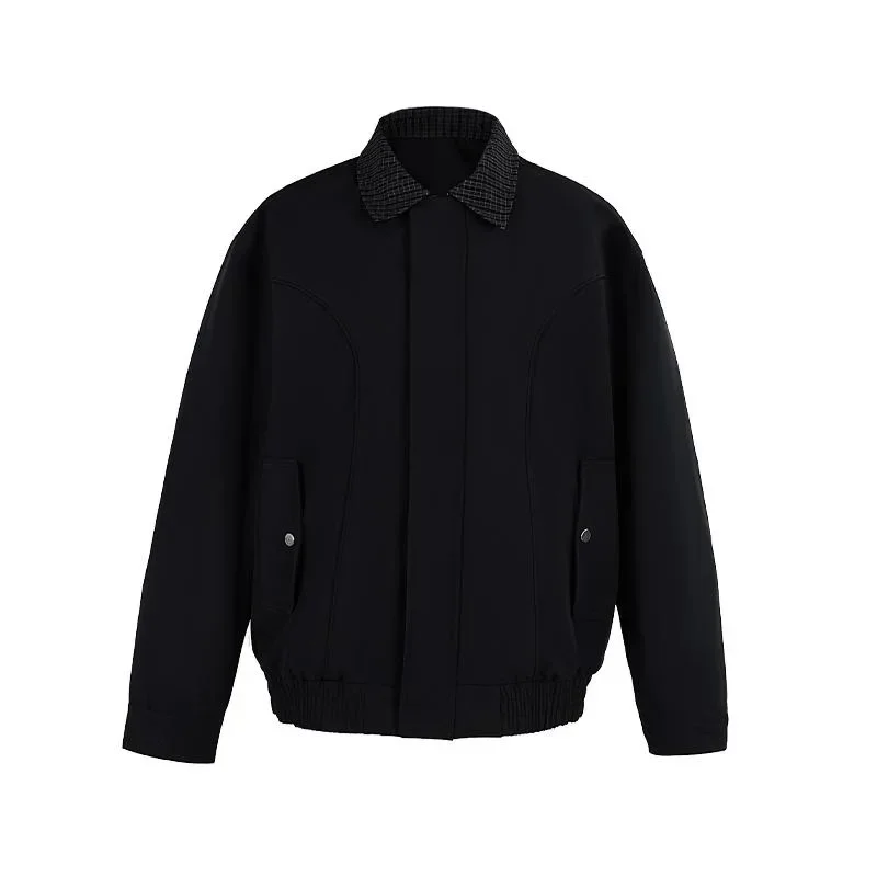 

Новая мужская высококачественная модная осенняя лоскутная куртка с цветными лацканами, трехмерная куртка для мужчин