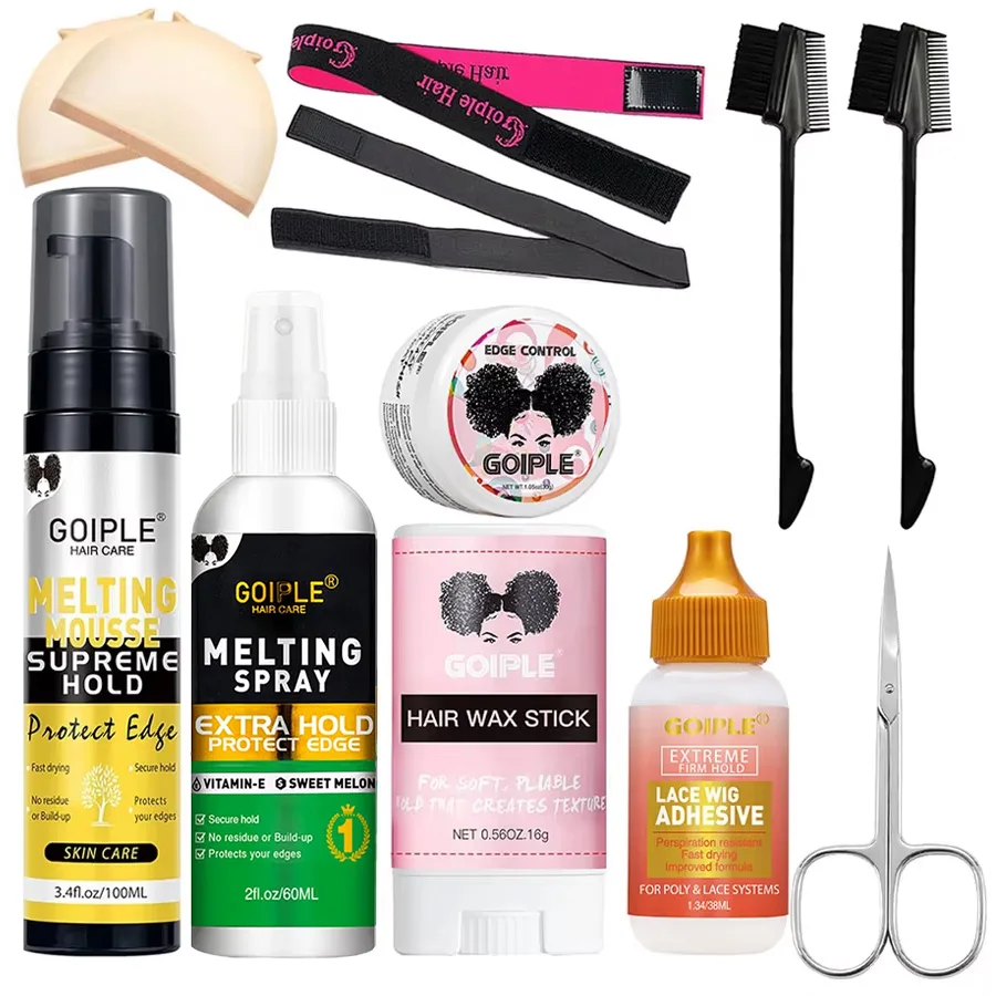 

Lace Wig Adhesive Fast Dry Waterproof Glue Break Hair Flyaways Smoothing Wax & Control Gel for Wigs Beginner Toupee Styling Tool