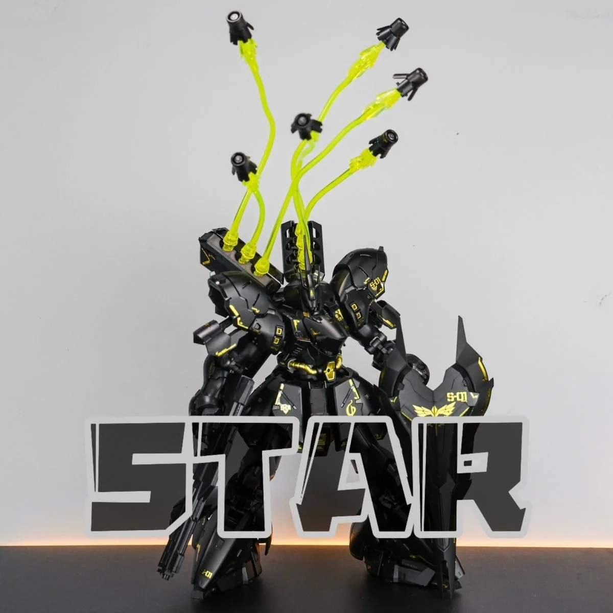 Star KO RG Sazabi Mat Black Ver. Action Figure 1/144 Schaal Assembly Model Kit Plastic Kinderspeelgoed UC Anime Figuren Verjaardagscadeau