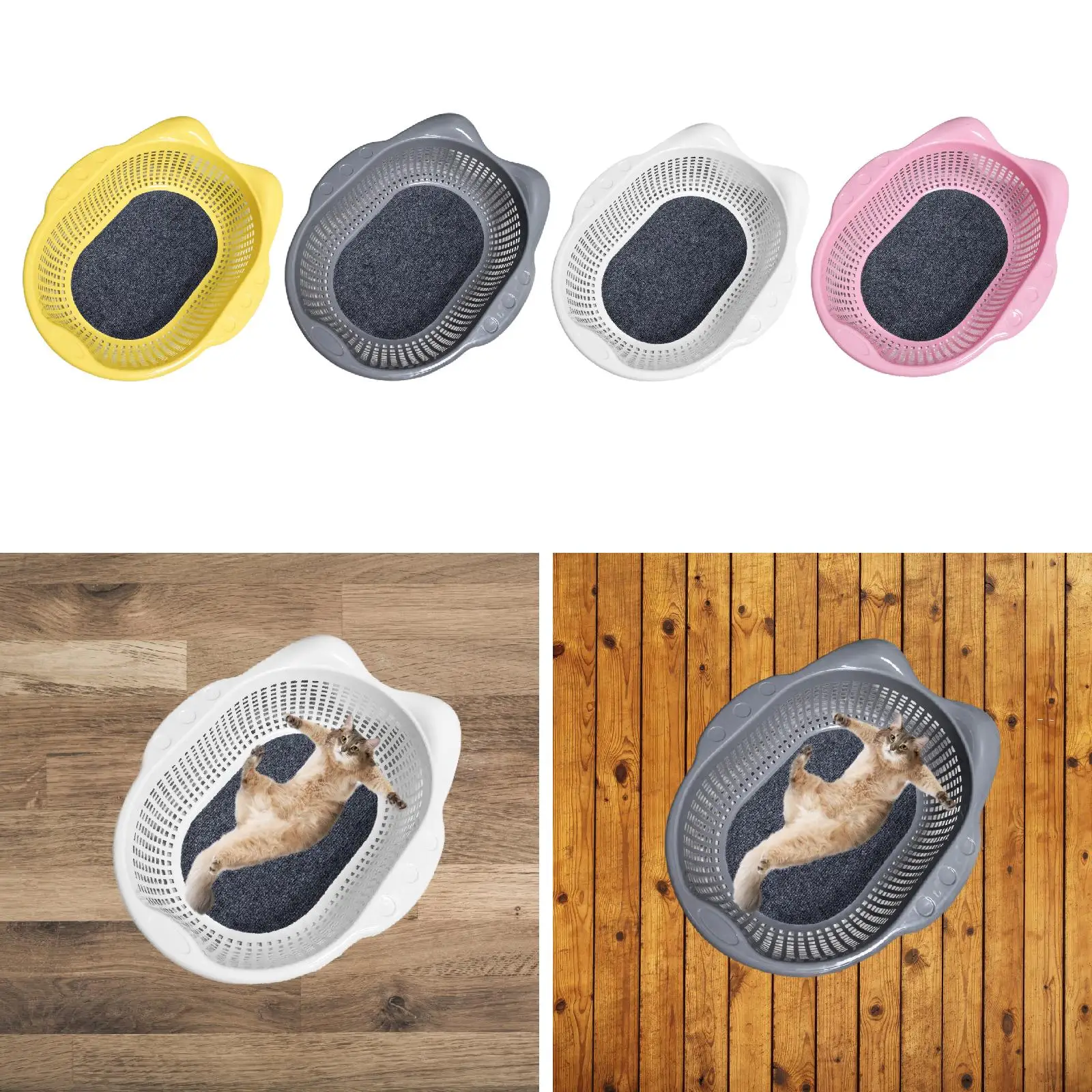 Cesta rústica con cojín para gatos y perros pequeños – Interior y cachorros - imagen 4