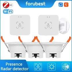 Sensor de movimiento Tuya Zigbee Wifi, Detector de presencia humana, Sensor de Radar MmWave con luminancia/detección de distancia, seguridad para el Hogar Inteligente