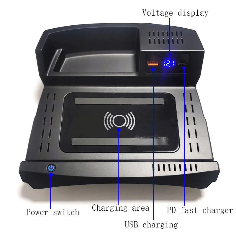 Car wireless charger for Chevrolet Malibu 2016 2017 2018 2019 2020 2021 2022 15w fast phone charger charging pad charging holder