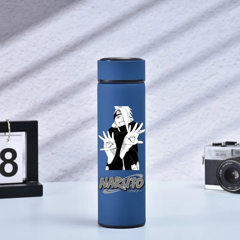 500ML NARUTO Matte Stainless Steel Adult Office Insulated Water Bottle Children's Anime Large Capacity Portable Travel Bottle