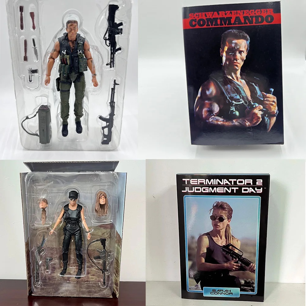 NECA Sarah Terminator Figure 2 Judgment Day T-800 Arnold Schwarzenegger Dark Fate Sarah Connor Action Figure Model Toy Gifts