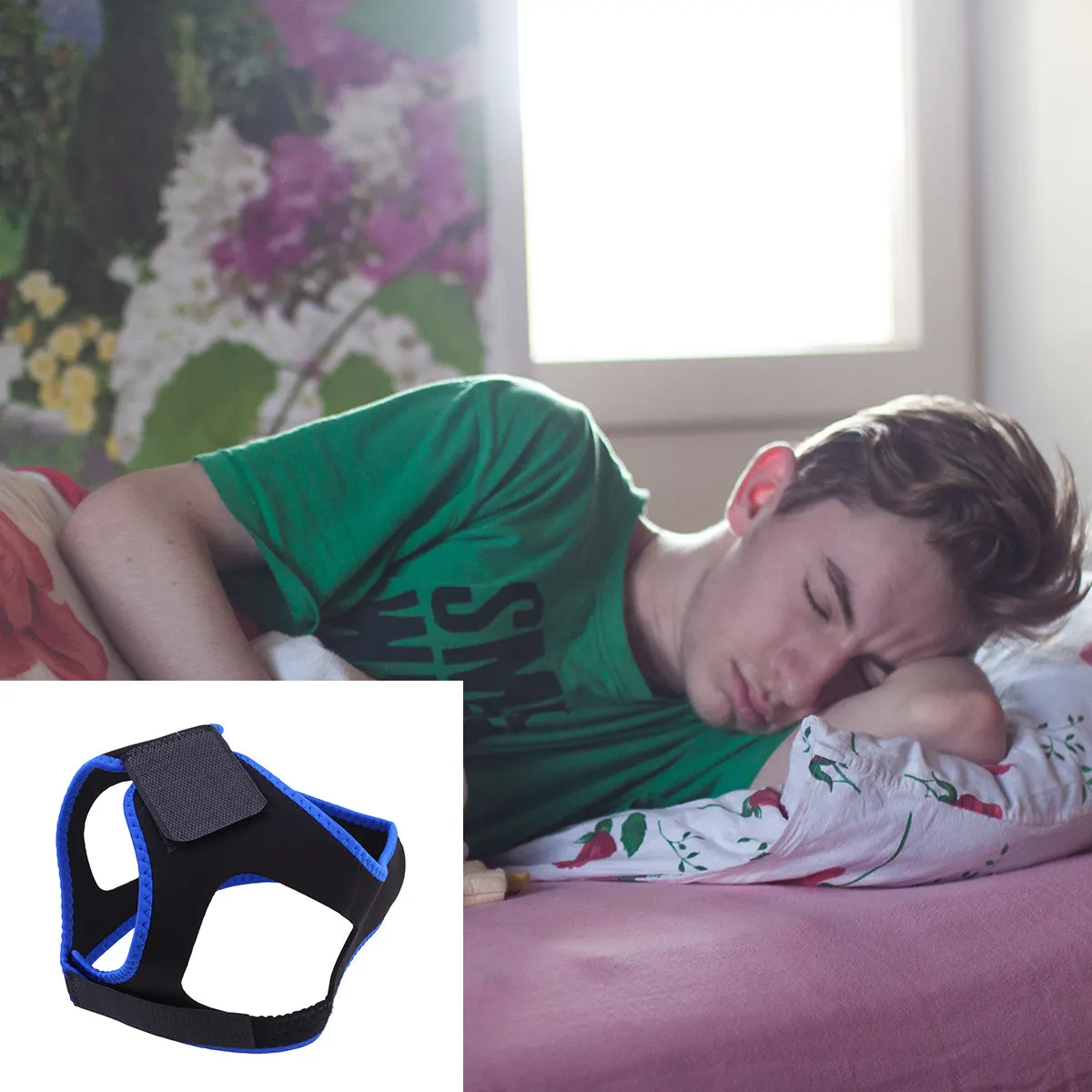 1Pcs Premium Adjustable Anti-Snore Jaw Strap Chin Strap for Sleep Reduces Snoring Instantly Supports Natural Sleeping Position