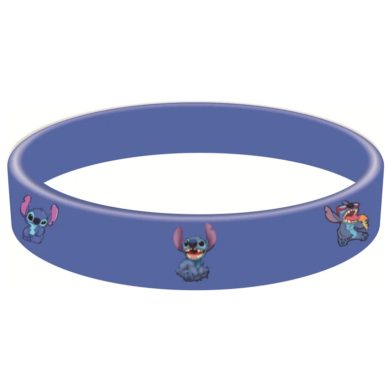 Disney Stitch Silicone Bracelet Lilo&Stitch Kids Cartoon Birthday Decoration Children's Wristband Bracelet Party Cosplay Gifts