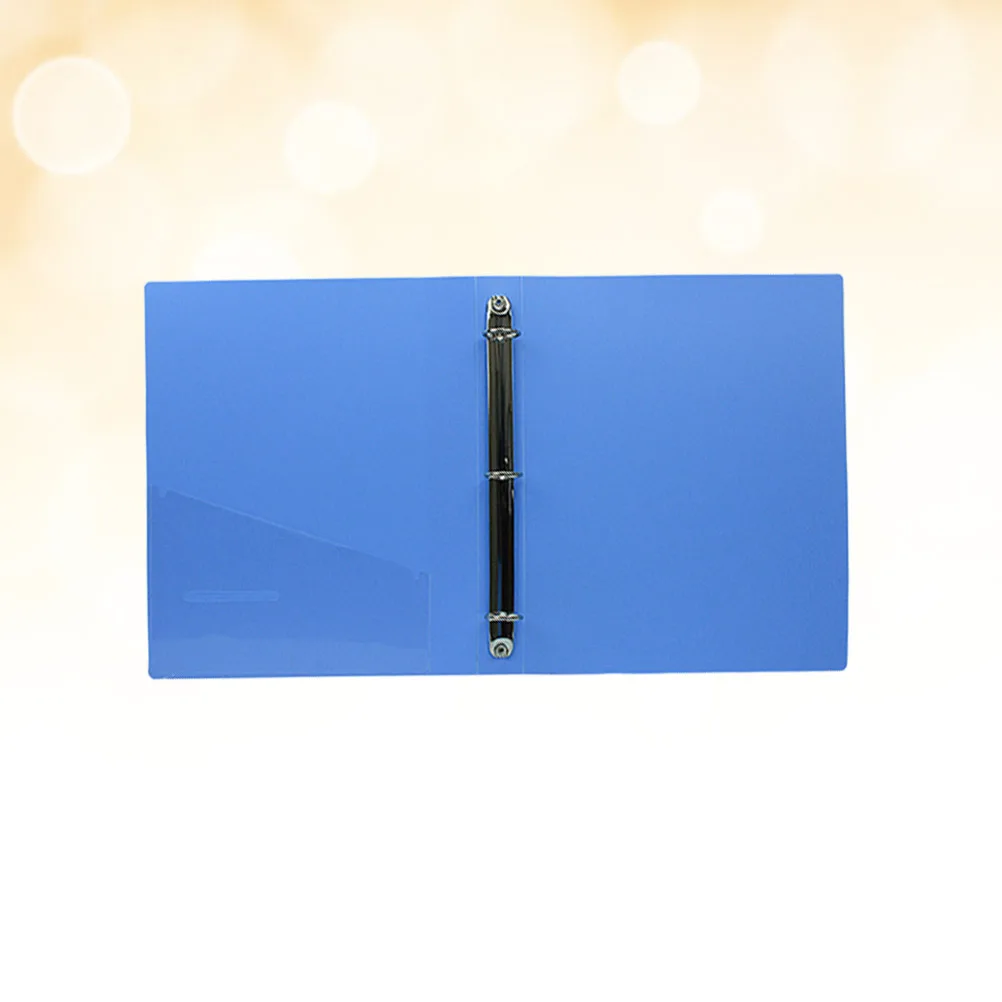 

Plastic File Folder 3-Hole Office Document Organizer Lever Arch Holder Blue For School