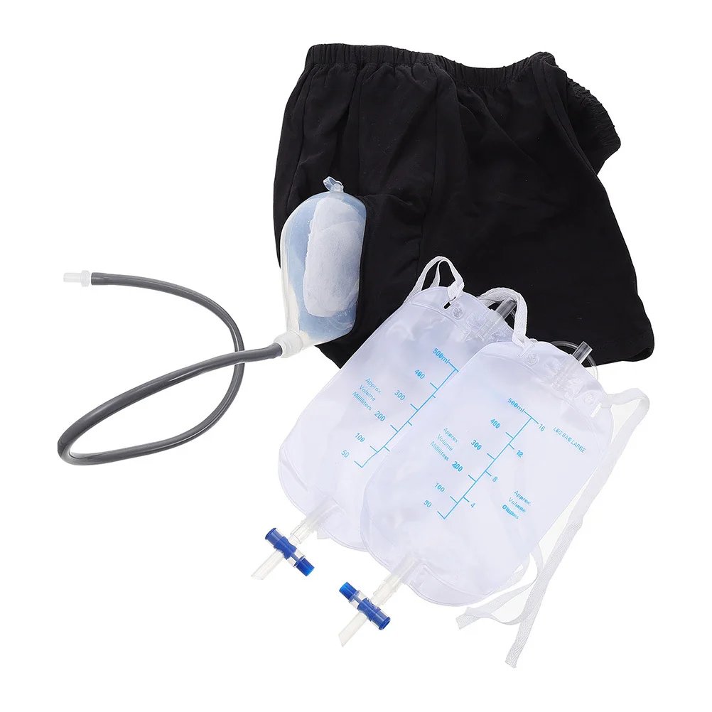 

1Set Men Urinal Underwear Breathable Elastic Waist Leak Proof Incontinence Pants Washable Reusable Elderly Urine Collection