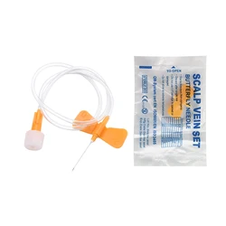 Conjunto De Agulhas De Infusão De Borboleta De Sangue Descartável, Borboleta Estéril De Segurança, Borboleta 25G, Agulhas estéreis para veia e infusão