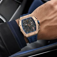 TSAR BOMBA TB8204Q Men's Chronograph Watch Seiko VK67 Quartz Sapphire Crystal 5ATM Waterproof Racing Sports Watch Date Display photo 3