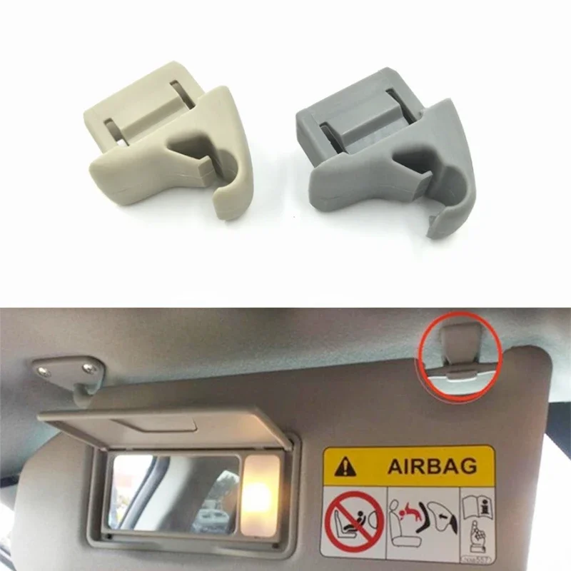 

Car Sun Visor Hook Clip Bracket Gray Beige For Mitsubishi ASX Lancer EVO 10 2012 2013 2014 2015 2016