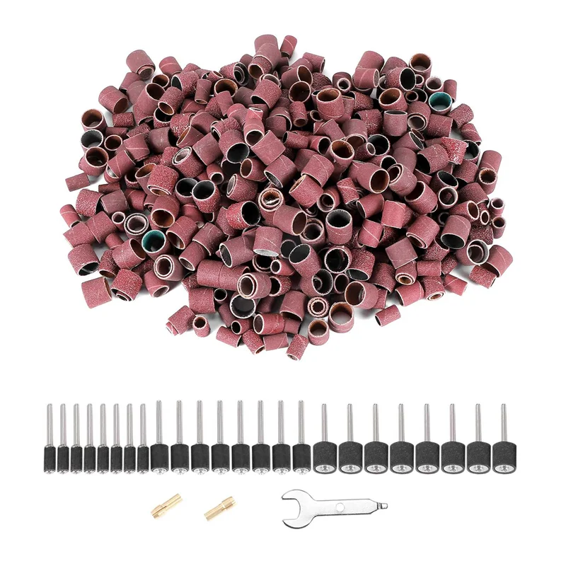 

Premium-531 Pcs Grinding Drum Set, Grinding Machine Sockets Drum Cores Self-Tightening Drill Bits For Dremel Rotary Tools