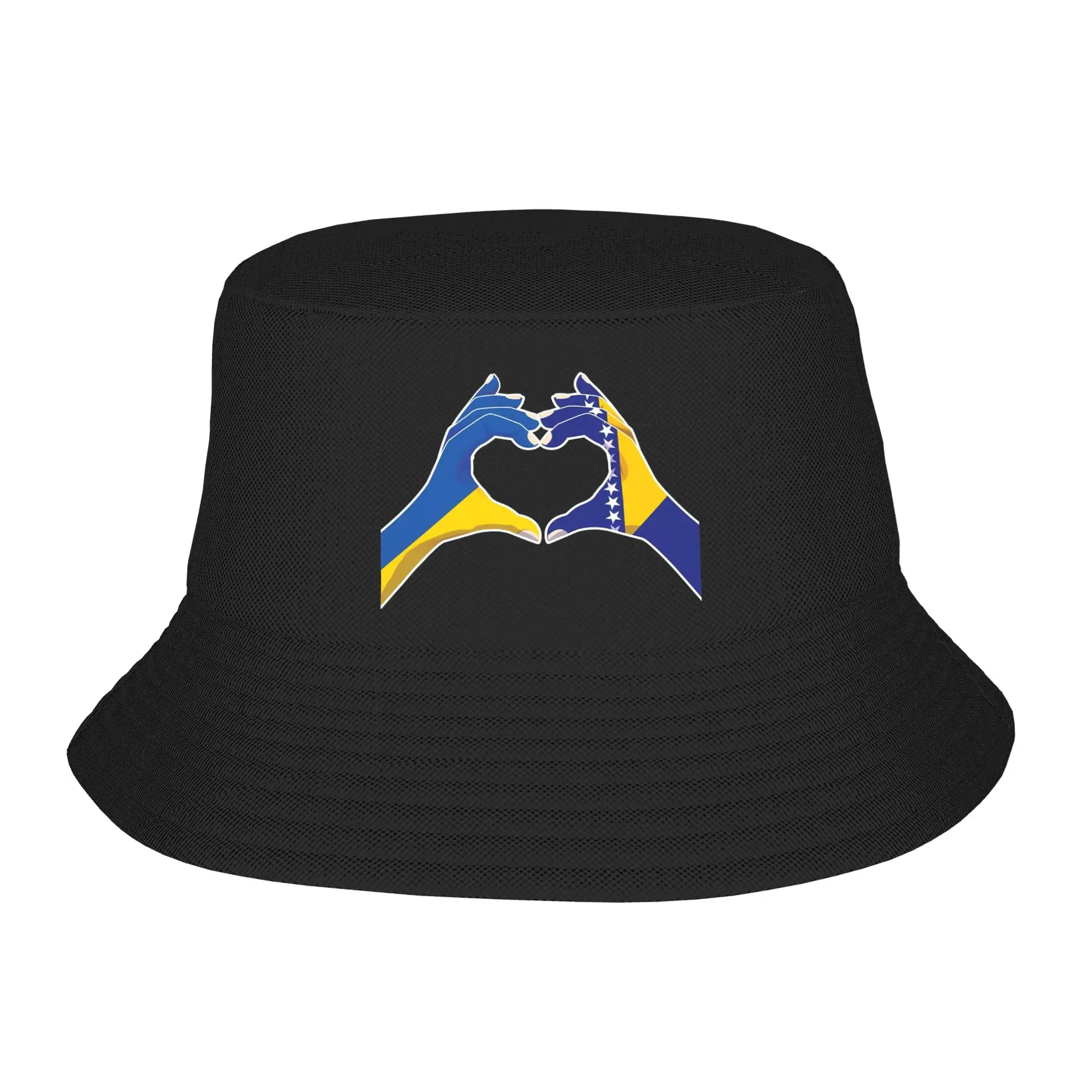 Unisex Cute Bucket Hat Bosnia and Herzegovina Flag Merchandise Bob Hat For Travel Headwear Lightweight