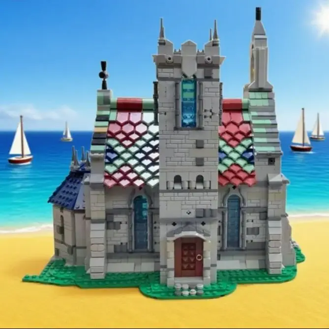 2519PCS MOC Gothic Church Building Blocks Medieval Street View Architecture Model Bricks Iders Assemble Toys Gift for Adult Kid