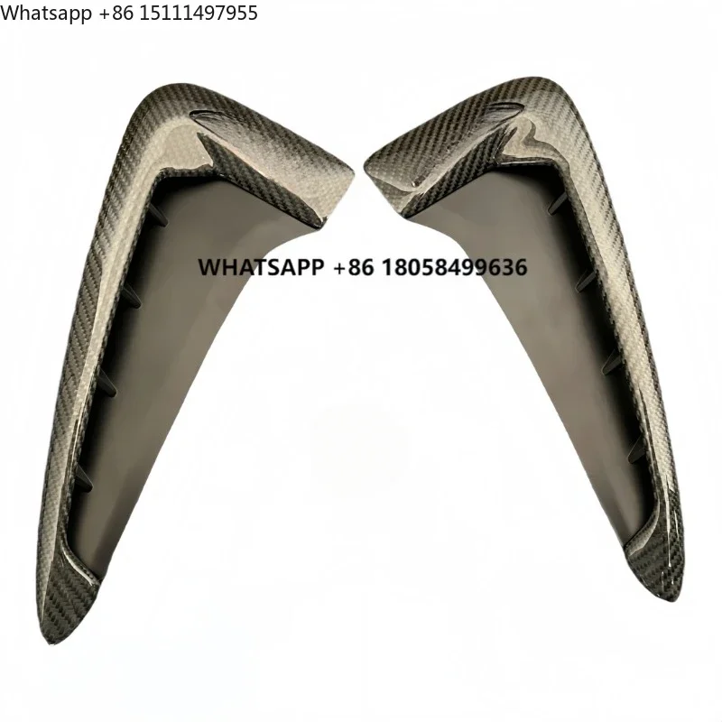 For  F15 Carbon Fiber Rear Bumper Splitters Fins Rear Side Vents Canards Blade Fender Decoration