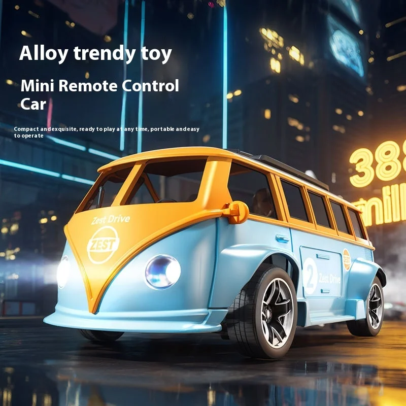 

RC New 1:43 Alloy Remote Control Mini Bus Volkswagen T1 Children's Toy Gift Ornament Model Wholesale