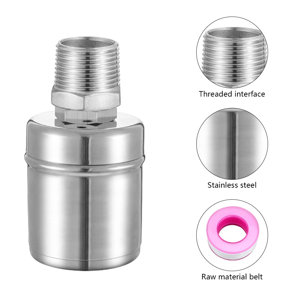 1/2'' 3/4'' 1'' Automatic Water Level Control Stainless Steel Floating Ball Valve Mini Float Valve Tank Valve Anti Corrosion
