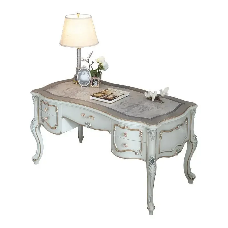 

Court, French style, furniture, villa, study, European style, retro, solid wood, carved, desk, bedroom, writing desk, desk