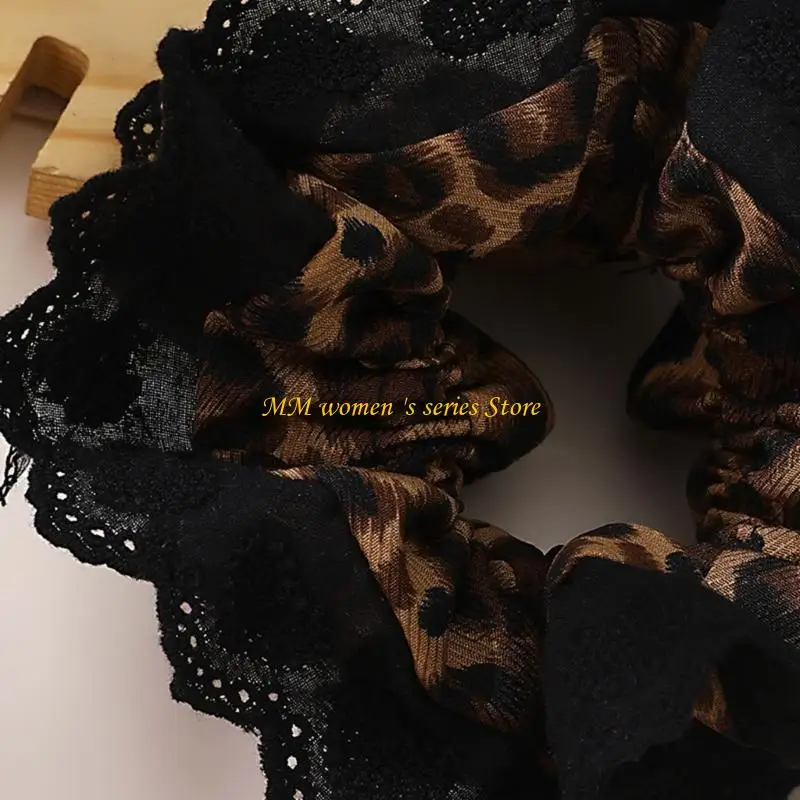 

Q39C Lace Hair Scrunchy Women Vintage Hair Scrunchies Lady Casual Hair Accessories