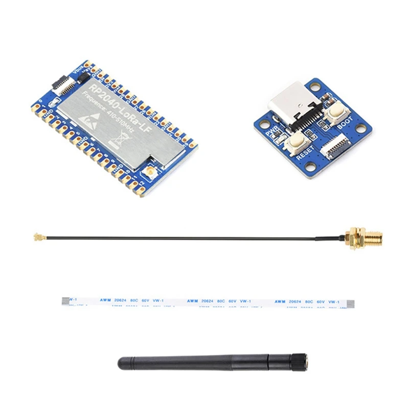 RP2040-Lora LF Development Board Kit+Adapter Board SX1262 410-510Mhz Development Board Supports GFSK Lora Easy To Use