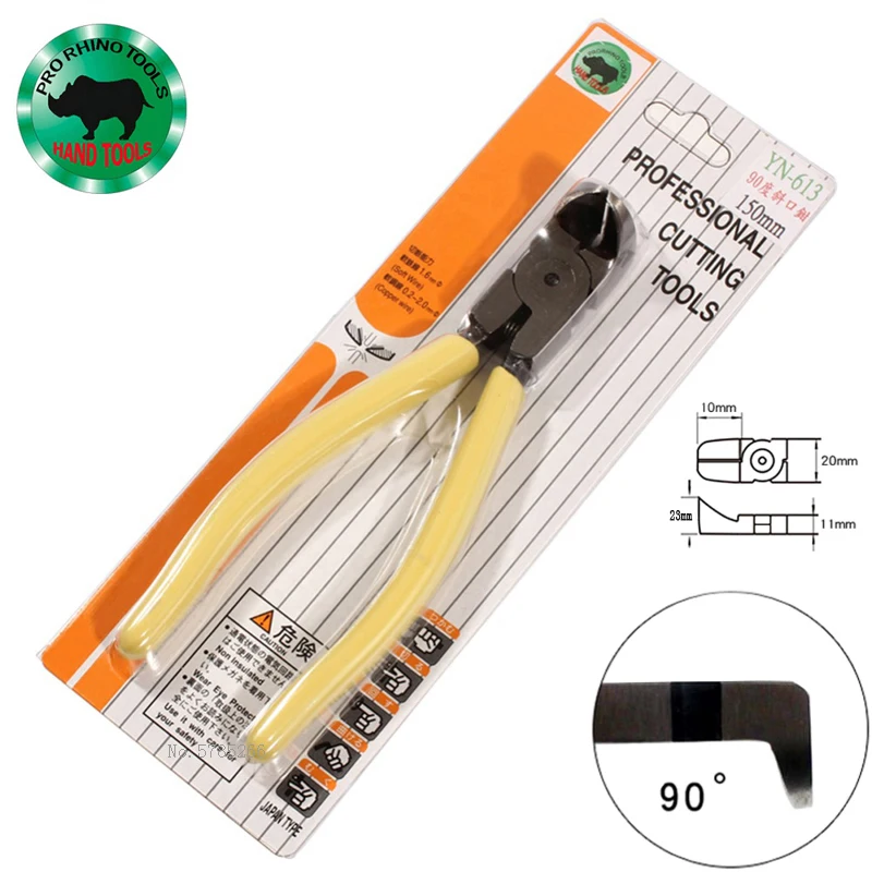 PRO RHINO TOOLS Tronchesi in plastica con lama curva da 45 o 90 gradi Pinze da taglio diagonale