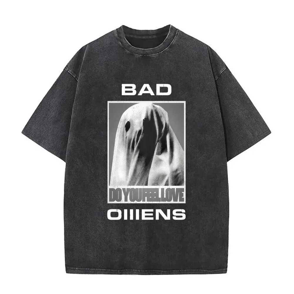 

Washed Vintage Bad Omens Do You Feel Love Graphic T-shirt Men Women Summer Retro Rock Streetwear Men's 90s Gothic Metal T-shirts