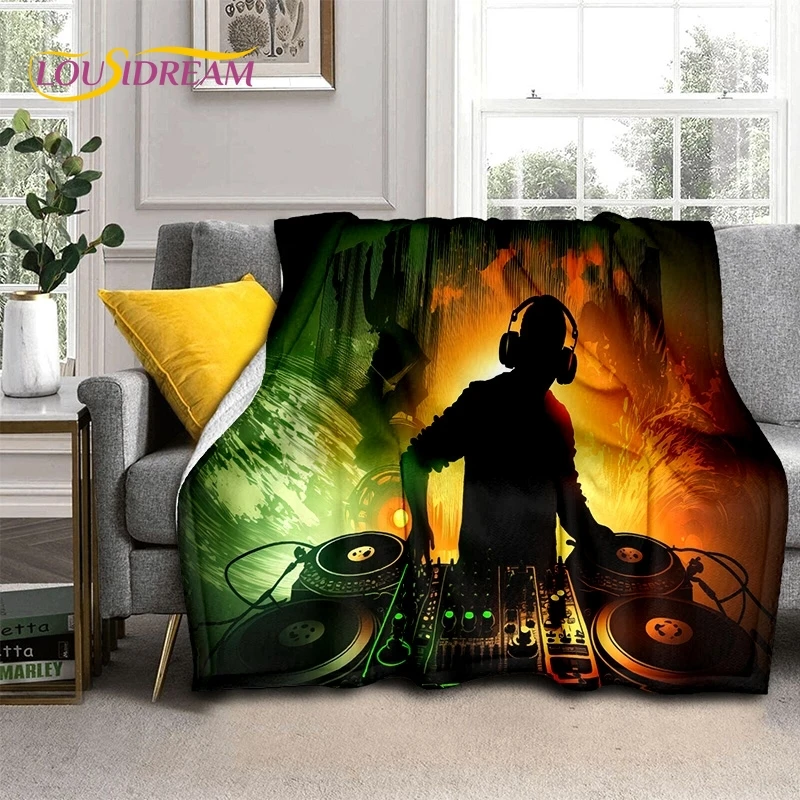 

3D Vinyl Record Music DJ Screen Tape Soft Blankets,Keep Warm Throw Blanket Comfortable Blanket for Picnic Beds Sofa Home Bedroom