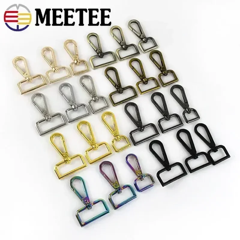 10Pcs 20-50mm Bag Metal Buckles Dog Collar Luggage Hanger Lobster Clasps Swivel Trigger Clips Snap Hook DIY Craft Accessories