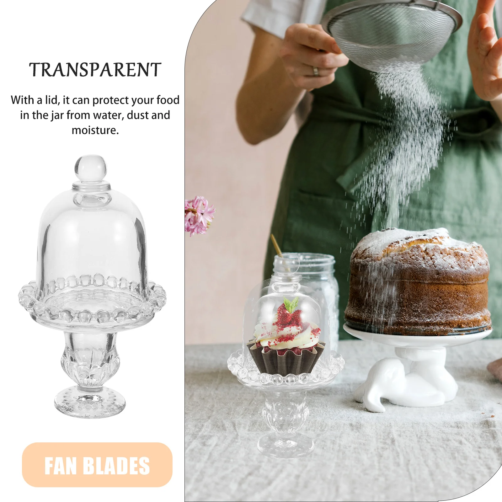 

Glass Candy Jar Wide Mouth Durable Glass Storage Container with Lid for Dried Fruit Snacks Party Wedding Candy Storage Box