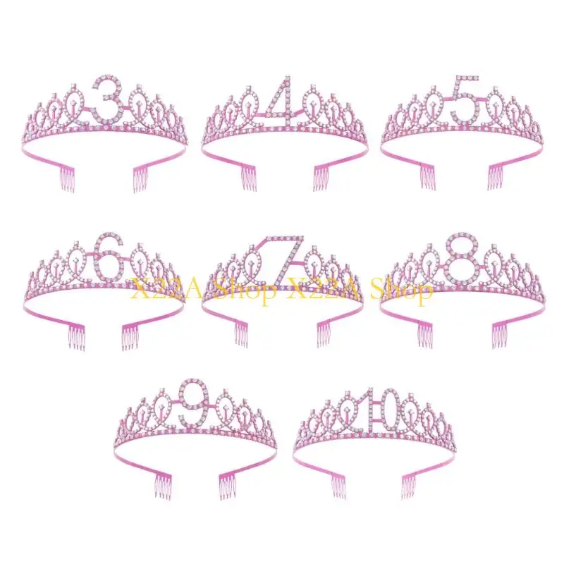 

Уникальный элегантный детский головной убор, модные повязки на голову со стразами, короны для дня рождения для особых случаев