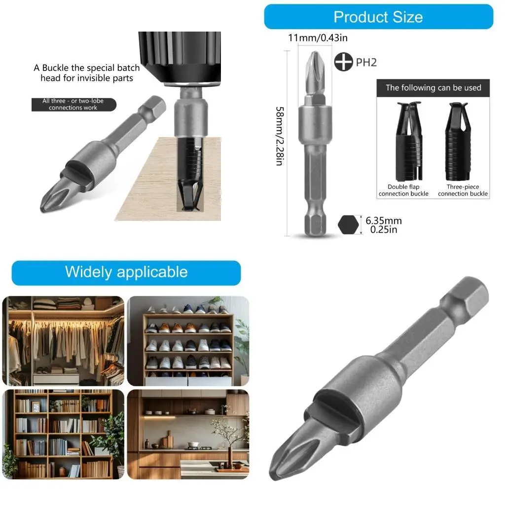 

652F Invisible Screw Bolt Fastener Connectors For Wood Furniture Assembly And Repair