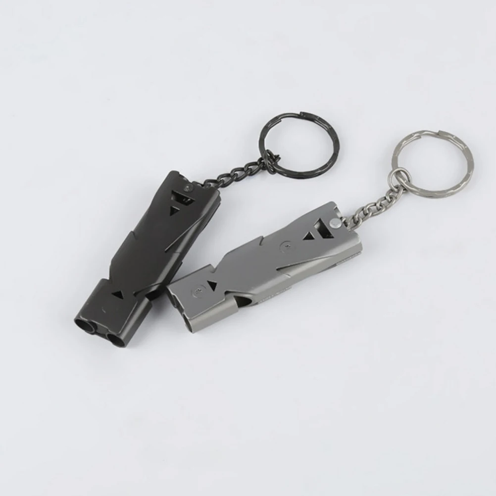 

High Frequency Whistle Stainless Steel Loud Sound for Survival Outdoor Activities Silver