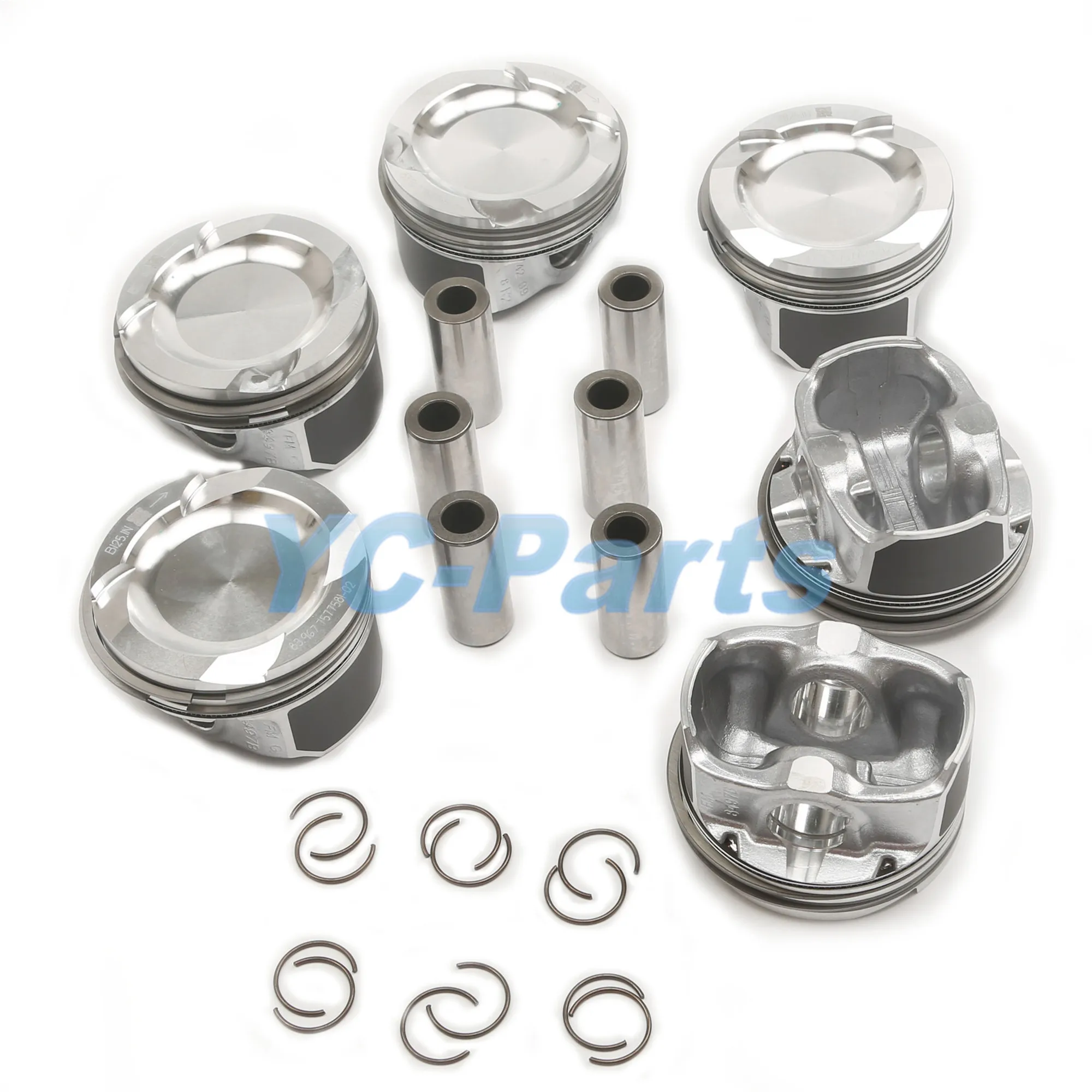 6Pcs Pistons & Rings Assembly Kit STD 84mm 22mm For BMW E82 M Coupe E90 335i F02 740Li Z4 E89 sDrive35i X6 E71 N54B30 3.0T L6