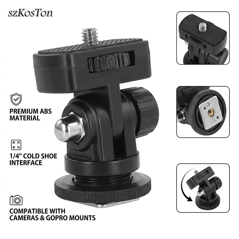 Camera Hot Shoe Phone Mount Adapter Clip Holder Monitor Flexible Tripod Frame for iPhone Samsung Canon Nikon Sony DSLR Camera