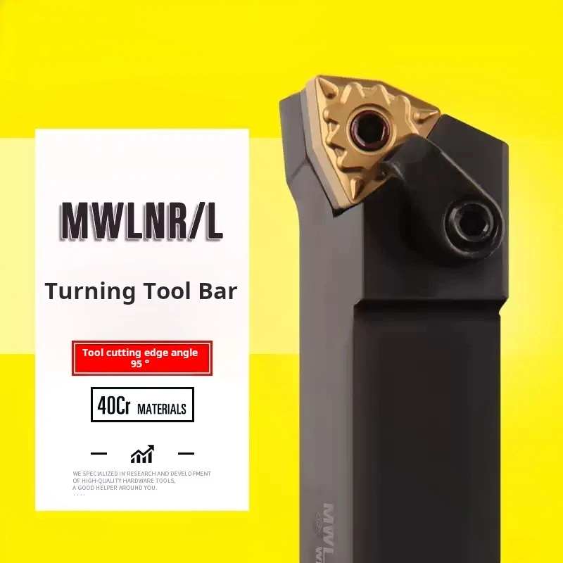 

MWLNR2020/MWLNR 1616/MWLNR2525/MWLNR32 WNMG Carbide Inserts Lathe Bar CNC Cutting Tools Set External Turning Tool Holder