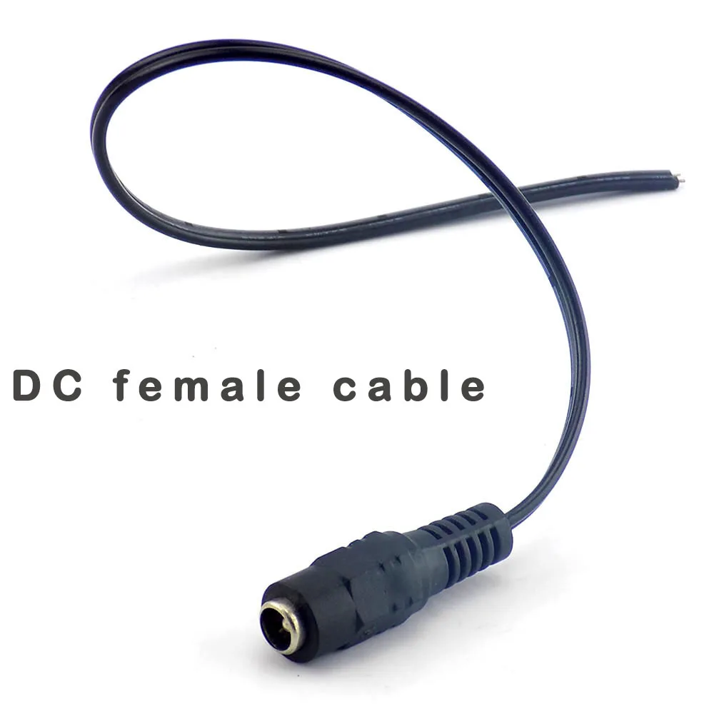 5pcs DC Power Female Cable 12V Plug DC Adapter Cable Plug Connector for CCTV Camera LED Strip Plug 5.5*2.1mm C3