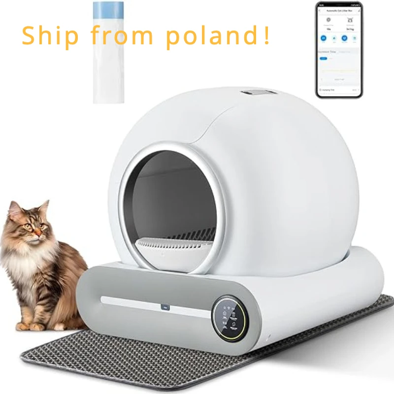 

delivery to Cyprus Tonepie Smart Cat Toilet App Wifi Control Automatic Cat Litter Box Self Cleaning