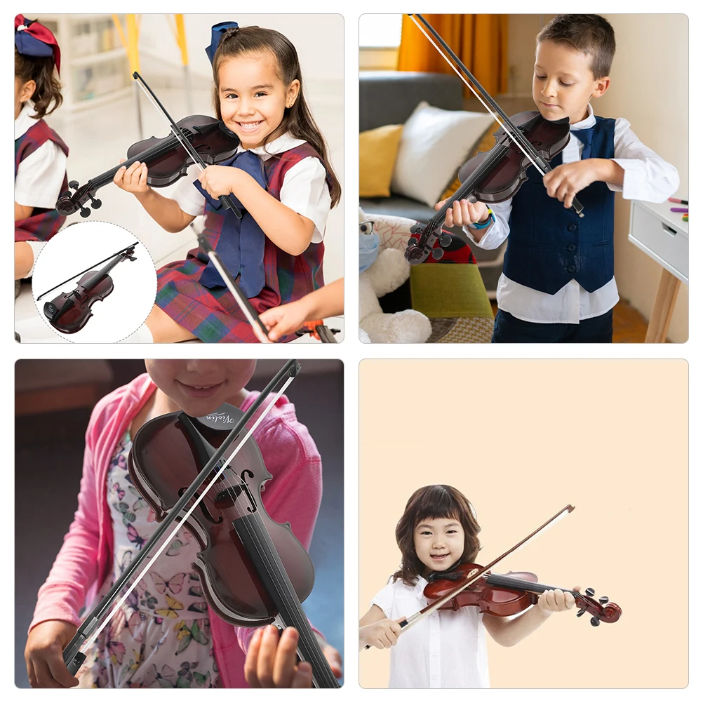 مجموعة واحدة من زخرفة الكمان المصغرة الرائعة أداة تنوير الموسيقى الإبداعية للأطفال لبيت المزرعة الريفية