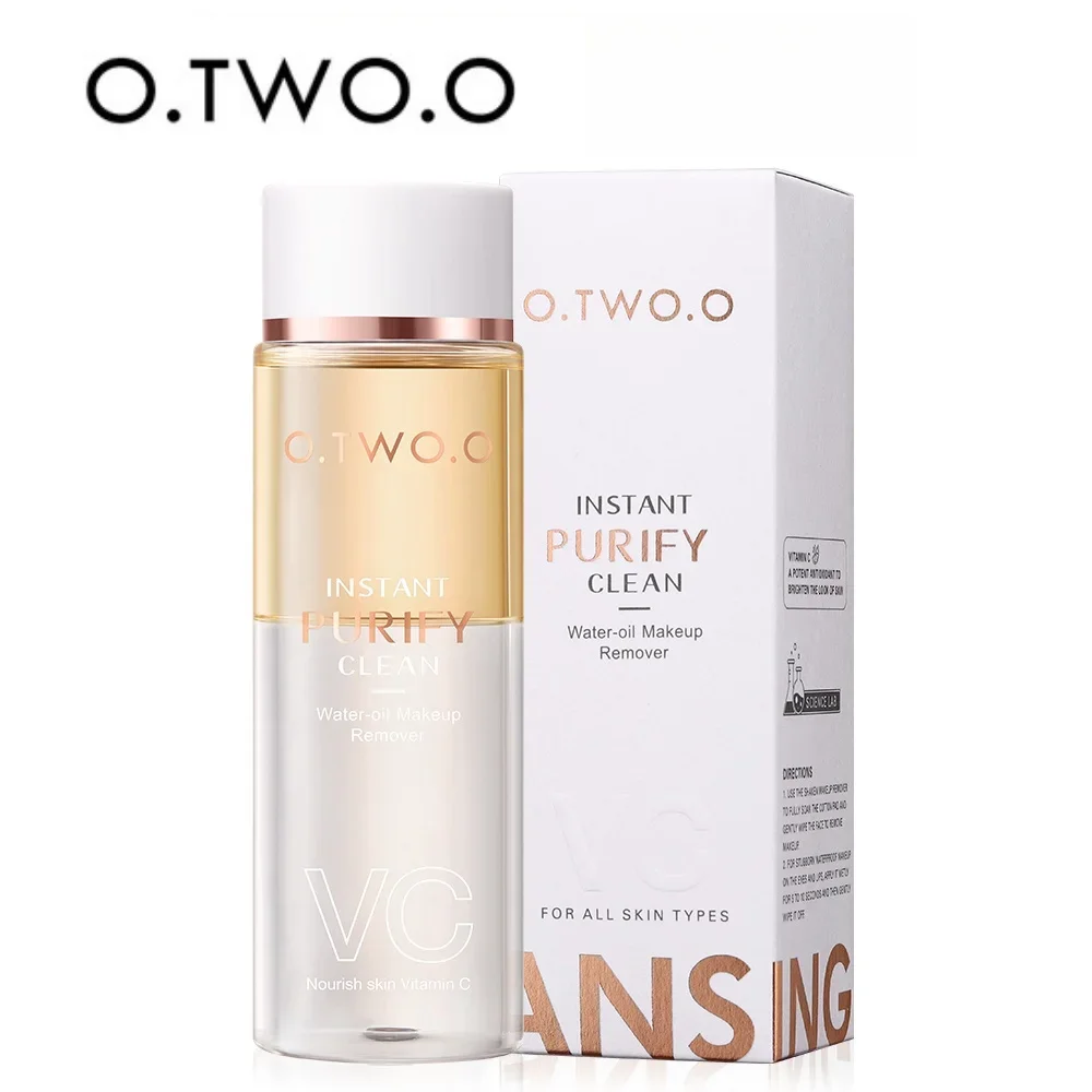O.TWO.O 워터-오일 메이크업 리무버 VC 에센스 딥 클렌징 풀 페이스 메이크업 인스턴트 퓨리파이 화장품 잔여물 모든 피부 타입