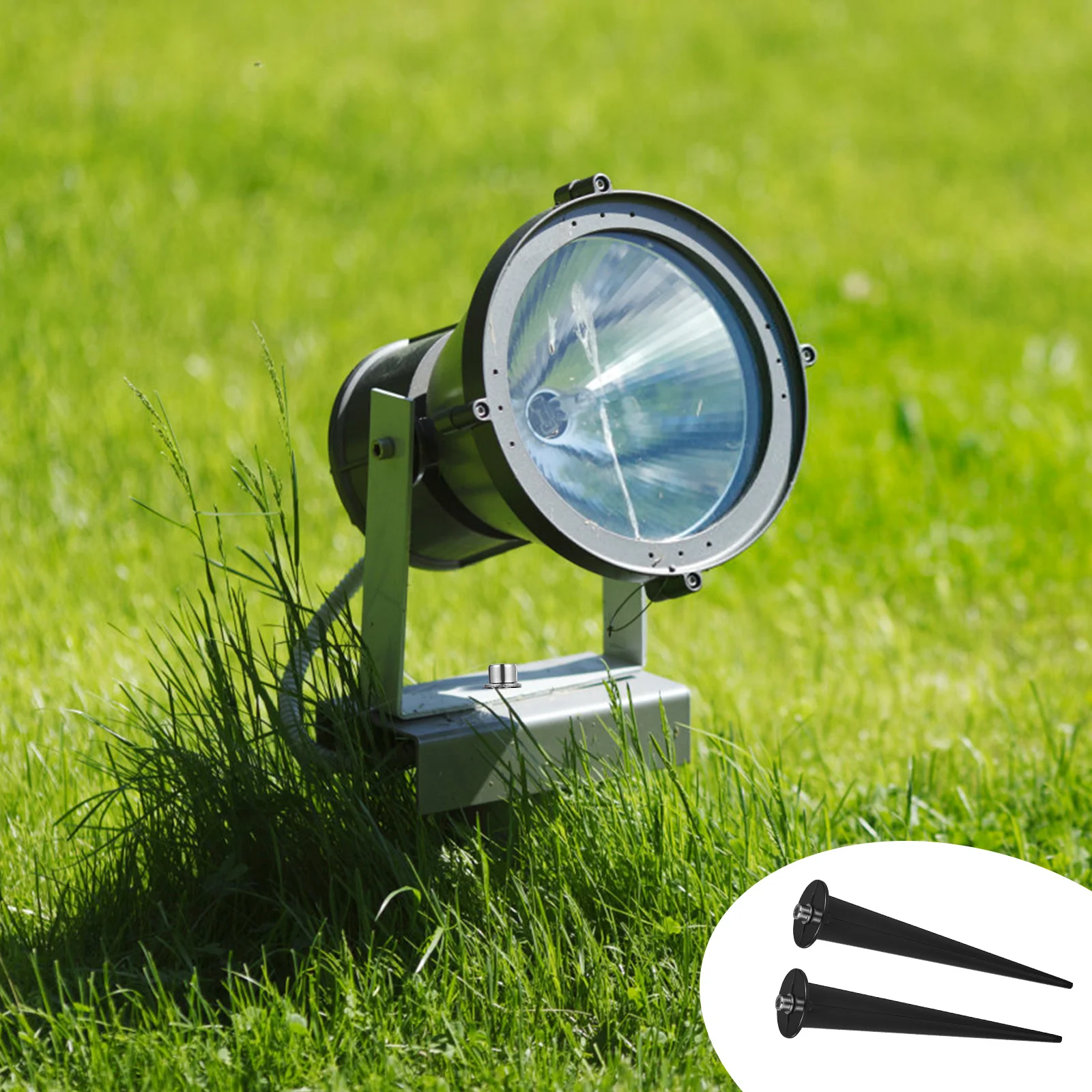

2Pcs 16Cm Ground Stakes for Floodlight Rugged Aluminum Lawn Lamp Ground Plug Outdoor Garden Pathway Fence Deck Decorative