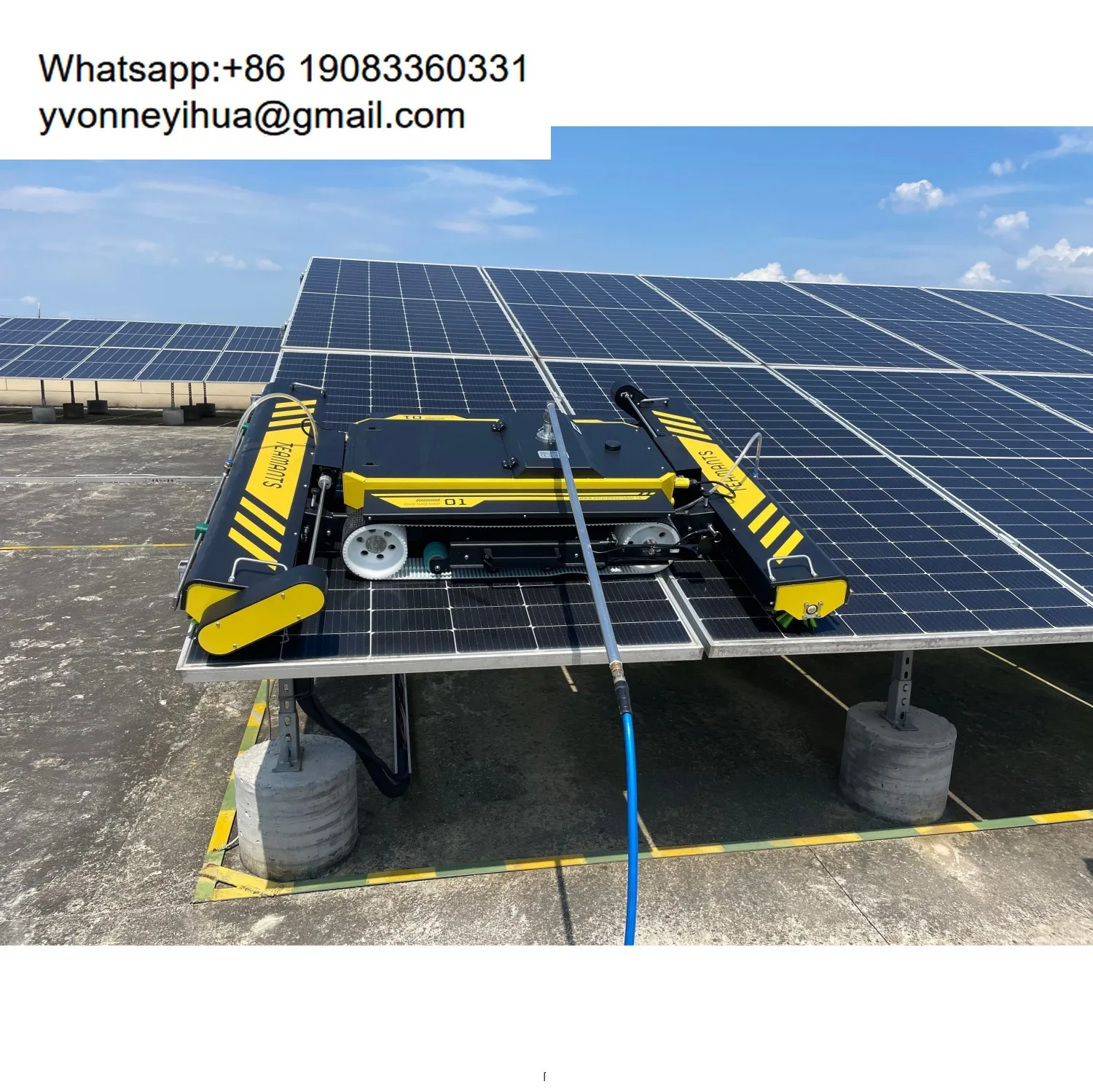2025 New Design Teamants TAR01 ISO Verified Automatic Solar Panels Cleaning System Equipment