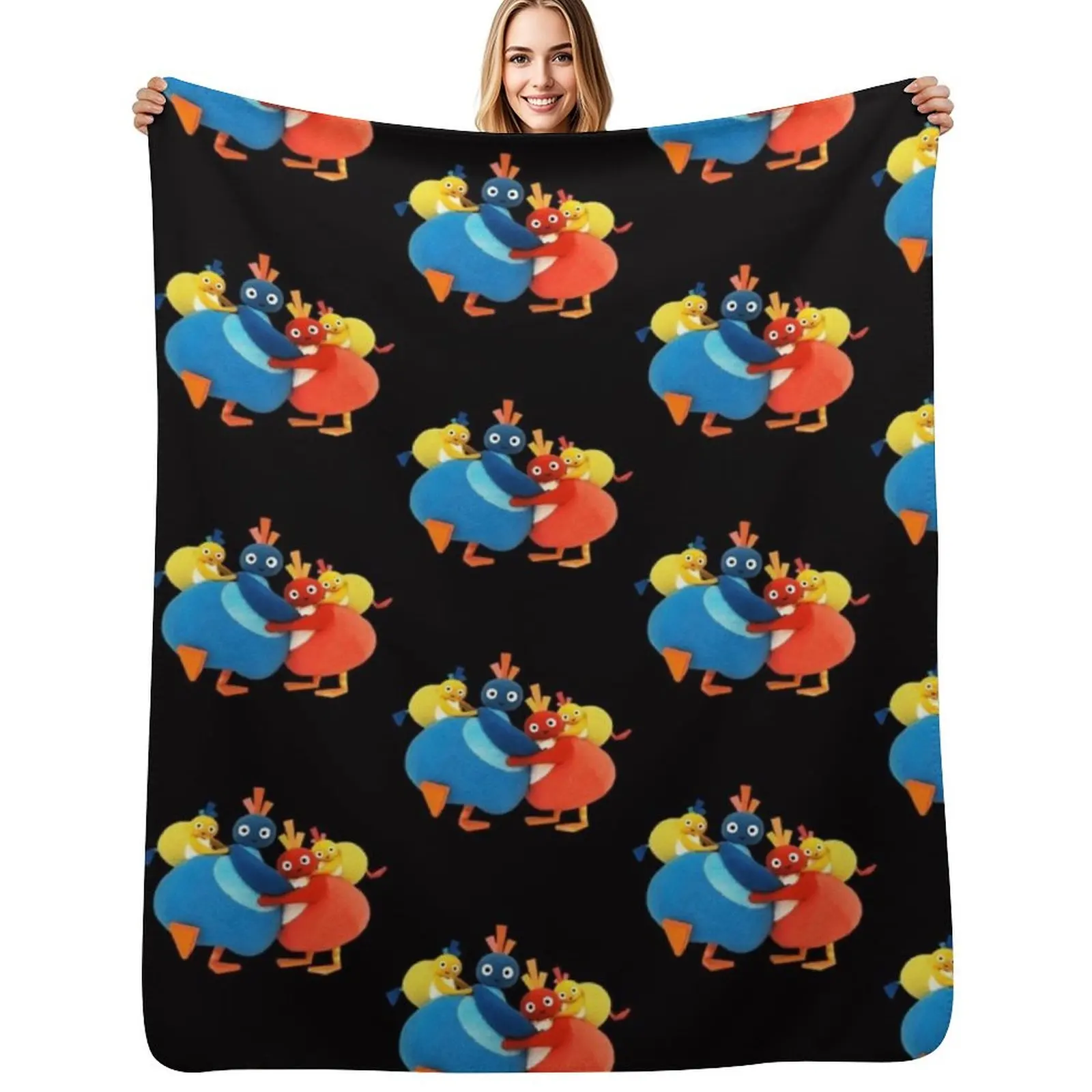 Twirlywoos Cute Characters Throw Blanket Air Conditioner Soft Blanket for Office Home
