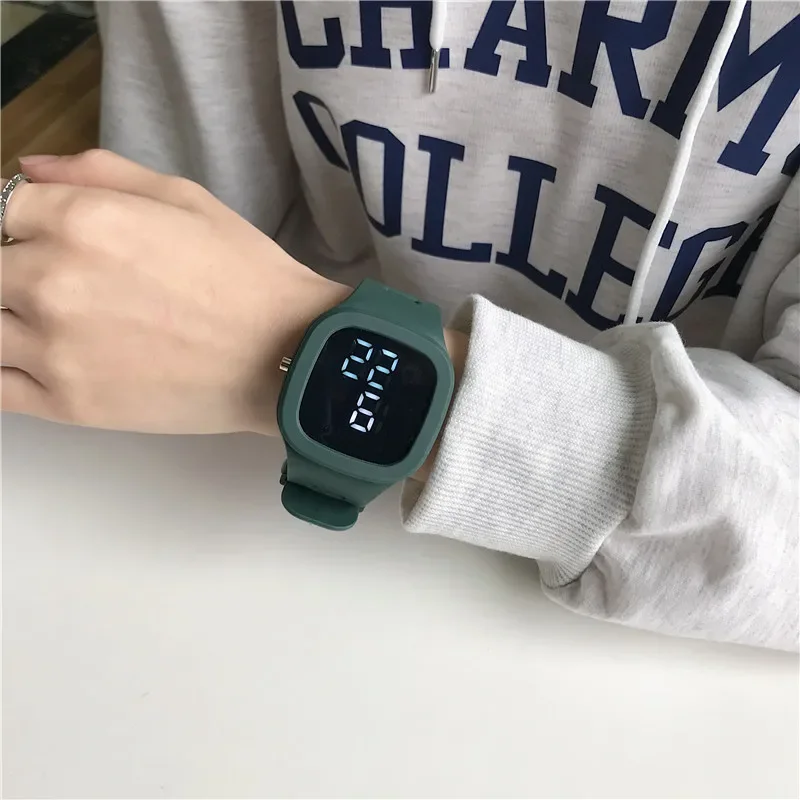 Cat-Ear Kids Watch with Bracelet Waterproof Digital Watch LED Sports Electronic Wristwatch for Girls Boys Students Children Gift
