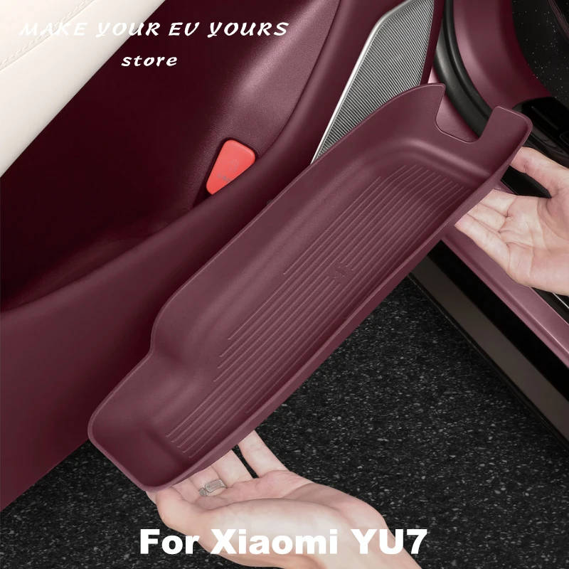 For Xiaomi YU7 2025 2026 Car Door Storage Box Gate Slot Anti Dirty Storage Organizer Tidying Car Accessories