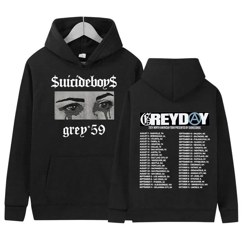 

Suicideboys Grey Day Tour 2024 G59 Graphic Hoodie Men Women Retro Fashion Pullover Sweatshirt Hip Hop Oversized Hoody Streetwear