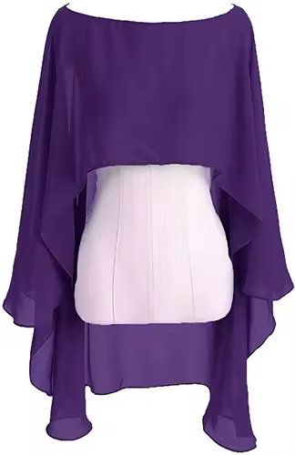 Chiffon Cape Bolero Women Femme Mariage Chalas Mujer Evening Wedding Bridal Jacket Wraps Accessories Peleryna Cloak Boda Shawl - Image 13