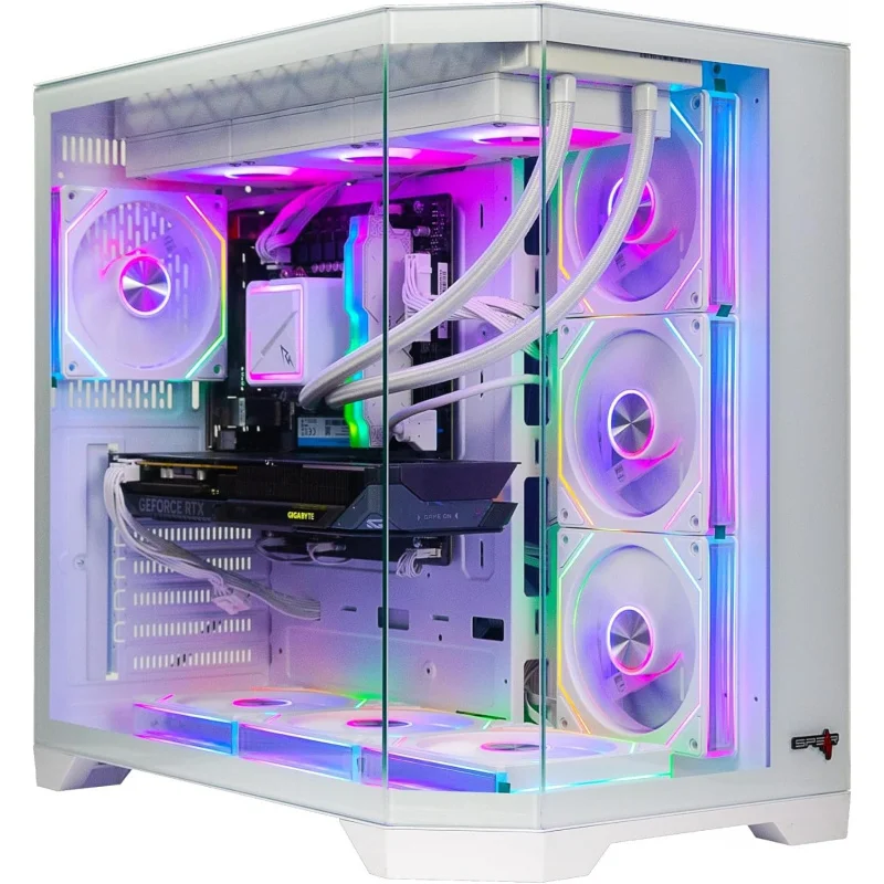 Gaming PC – i5-14400F, RTX 5060 8GB, 32GB DDR5, 1TB NVMe SSD, 360mm Liquid Cooler, 600W PSU, 7 ARGB Fans with Remote Control, W