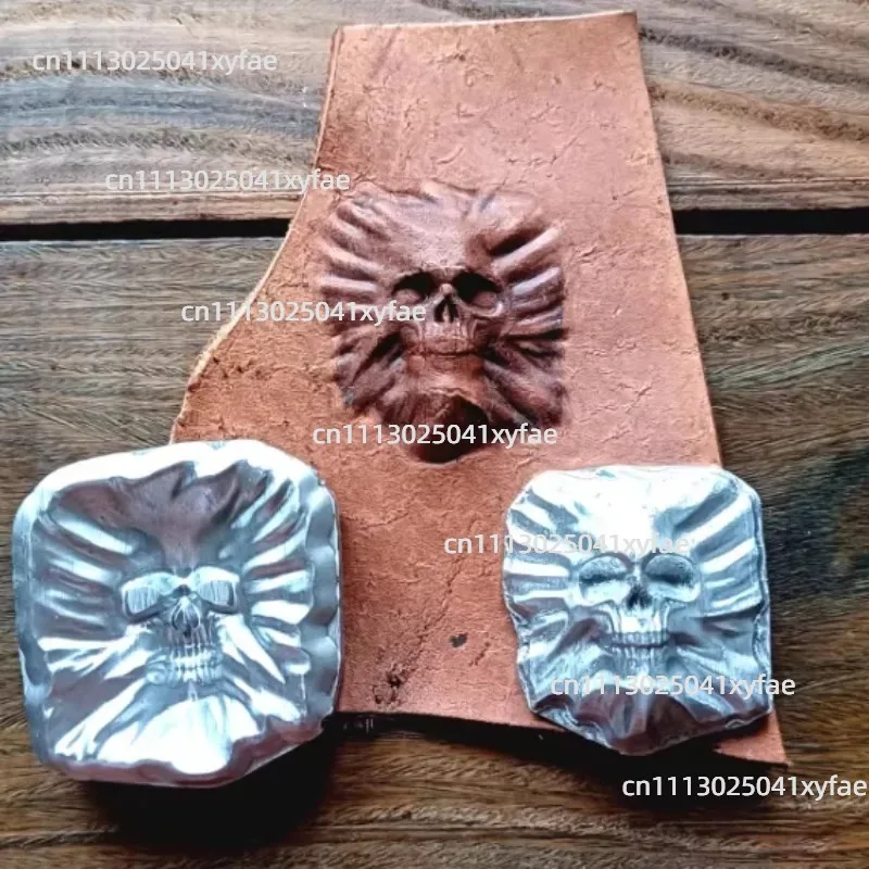3D Skull Pattern Leather & Metal Forming Die Set Handmade Surface Imprint Mould With Stereo Pattern Structure